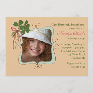 Irish Smile - Foto Birthday Party Invitation Kaart