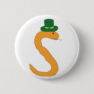 Irish Snake pin Ronde Button 5,7 Cm