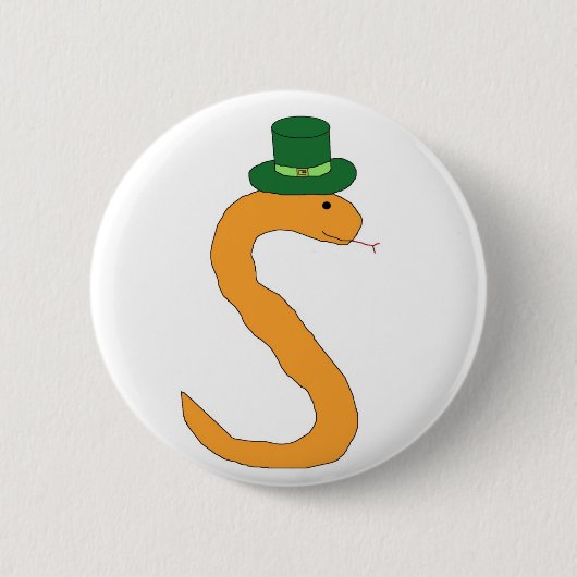 Irish Snake pin Ronde Button 5,7 Cm (Voorkant)