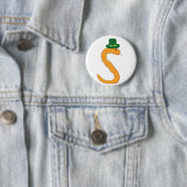 Irish Snake pin Ronde Button 5,7 Cm (In situ)
