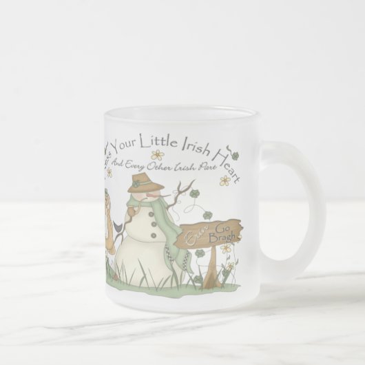 Irish Snowman kerstMok Matglas Koffiemok (Rechts)