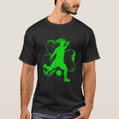 Irish Soccer Shamrock Funny Irish St Patrick Day T-shirt (Voorkant)