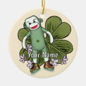 Irish Sock Monkey Keramisch Ornament (Voorkant)