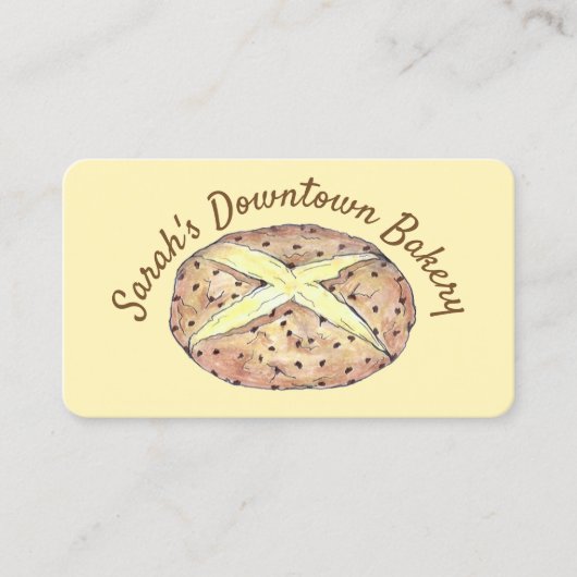 Irish Soda Bread Loaf Bakery Pastry Chef Food Visitekaartje (Voorkant)