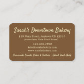 Irish Soda Bread Loaf Bakery Pastry Chef Food Visitekaartje (Achterkant)