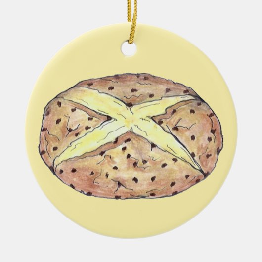 Irish Soda Bread Loaf Saint Patrick's Day Baking Keramisch Ornament (Voorkant)