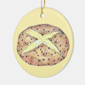 Irish Soda Bread Loaf Saint Patrick's Day Baking Keramisch Ornament (Links)