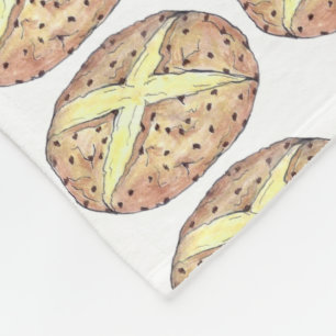 Irish Soda Bread Loaf St. Patrick's Day Baking Fleece Deken