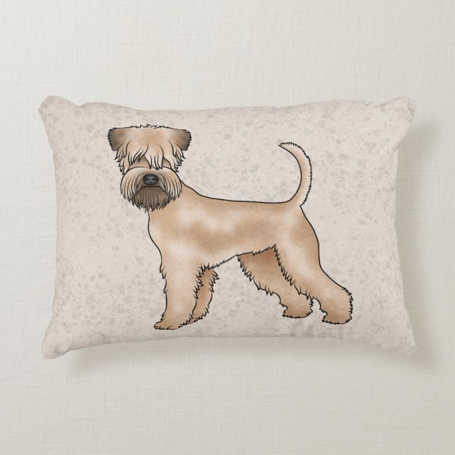 Irish Soft-Coated Wheaten Terrier Schattige Dog Be Accent Kussen (Voorkant)