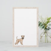 Irish Soft-Coated Wheaten Terrier Schattige Dog Be Briefpapier (Staand voorkant)