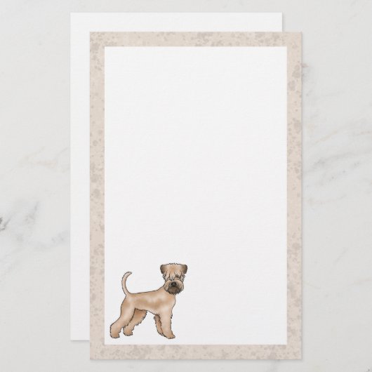 Irish Soft-Coated Wheaten Terrier Schattige Dog Be Briefpapier (Voorkant / Achterkant)