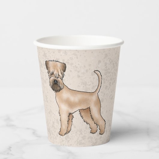 Irish Soft-Coated Wheaten Terrier Schattige Dog Be Papieren Bekers (Voorkant)