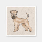Irish Soft-Coated Wheaten Terrier Schattigee Carto Servet (Voorkant)