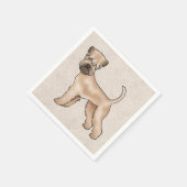 Irish Soft-Coated Wheaten Terrier Schattigee Carto Servet (Hoek)