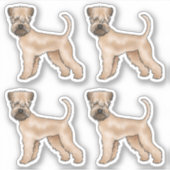 Irish Soft-Coated Wheaten Terrier Schattigee Carto Sticker (Voorkant)