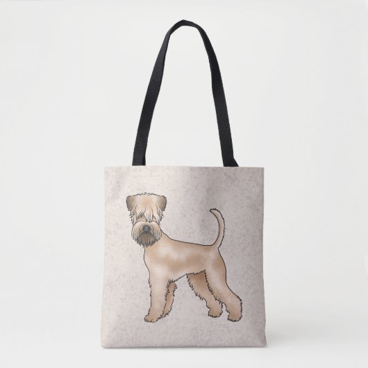 Irish Soft-Coated Wheaten Terrier Schattigee Carto Tote Bag (Voorkant)