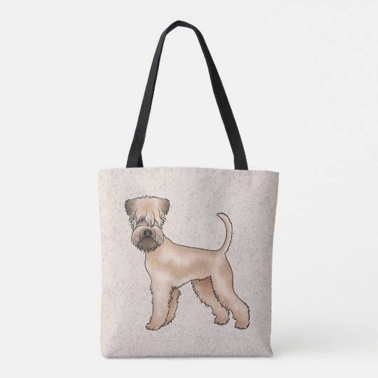 Irish Soft-Coated Wheaten Terrier Schattigee Carto Tote Bag (Achterkant)