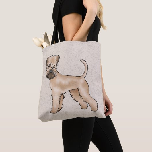 Irish Soft-Coated Wheaten Terrier Schattigee Carto Tote Bag (Dichtbij)