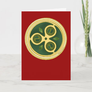 Irish Spiral Design kerstkaart Feestdagen Kaart