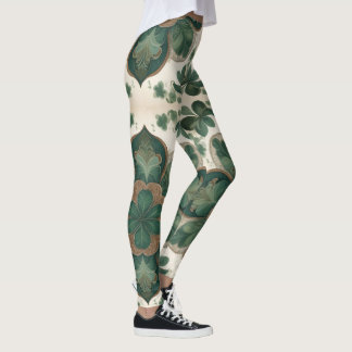 Irish Splendor: De Boho Shamrock Leggings