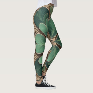 Irish Splendor: De Boho Shamrock Leggings