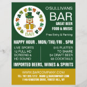 Irish Sports Bar, Pub/Brewery Adverteren Flyer (Voorkant)