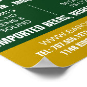 Irish Sports Bar, Pub/Brewery Adverteren Poster (Hoek)