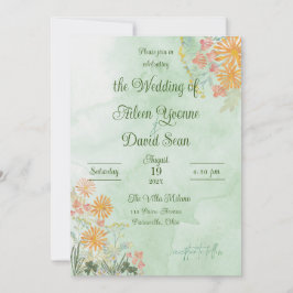 Irish Springtime Daisies Wedding Kaart