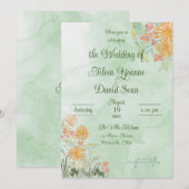 Irish Springtime Daisies Wedding Kaart (Voorkant / Achterkant)