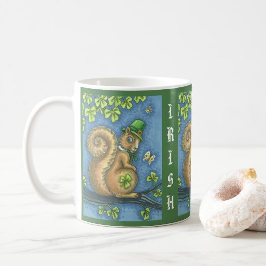 IRISH SQUIRREL ST. PATRICK'S DAY MOK Klassiek (Met donut)