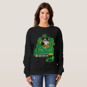 Irish St bernard St Patrick's Day Funny Leprechaun Trui (Voorkant volledig)