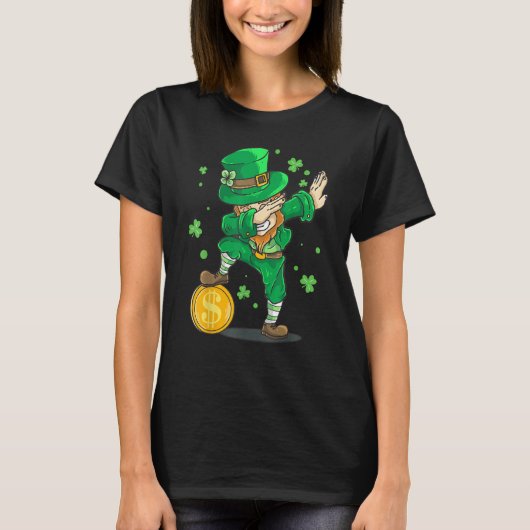 Irish St Patrick Day Dabbing Leprechaun  Kid Toddl T-shirt (Voorkant)