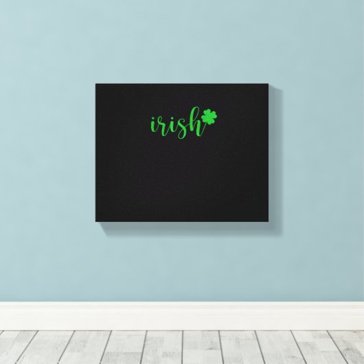 Irish St Patrick Day Mannen Vrouwen Saint Patricks Canvas Afdruk (Insitu (Houten vloer))