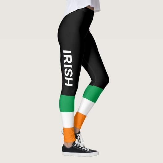 IRISH St. Patrick's Day Flag of Ireland Black Leggings (Rechts)