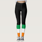 IRISH St. Patrick's Day Flag of Ireland Black Leggings (Voorkant)