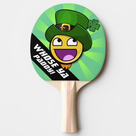 Irish St. Patrick's Day Geweldige Face Meme Tafeltennisbatje (Voorkant)