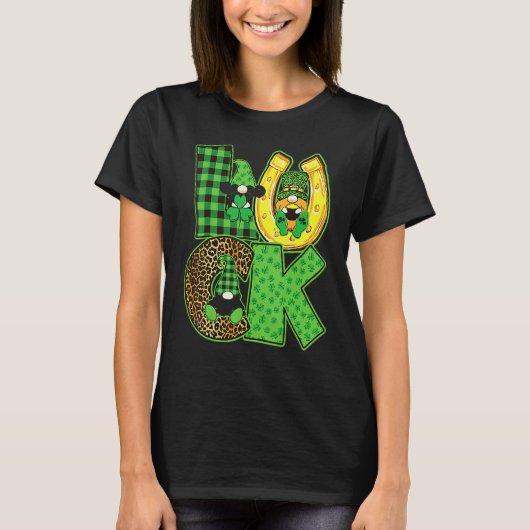 Irish St Patrick's Day Gnomes Leprechauns Lucky Ho T-shirt (Voorkant)