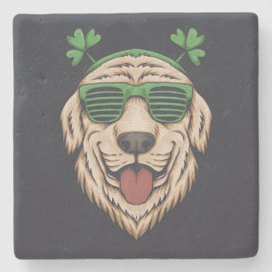 Irish St Patrick's Day hondenliefhebber Sunbril Stenen Onderzetter