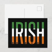 Irish St Patrick's Day Ireland Flag Shamrock Lucky Briefkaart (Voorkant / Achterkant)