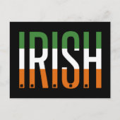 Irish St Patrick's Day Ireland Flag Shamrock Lucky Briefkaart (Voorkant)