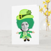 Irish St Patricks Day Jig, Foto Framed Head Kaart (Gele Bloem)