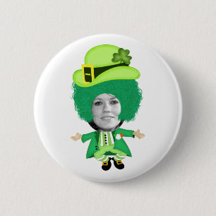Irish St Patricks Day Jig, Foto Framed Head Ronde Button 5,7 Cm