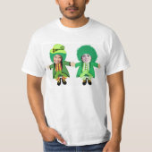 Irish St Patricks Day Jig, foto Framed Head T-shirt (Voorkant)