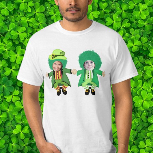 Irish St Patricks Day Jig, foto Framed Head T-shirt