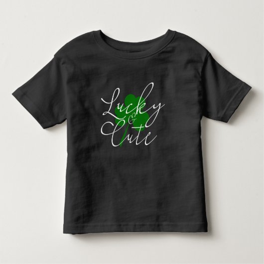 Irish St Patricks Day Lucky en Schattigee Shamrock Kinder Shirts (Voorkant)