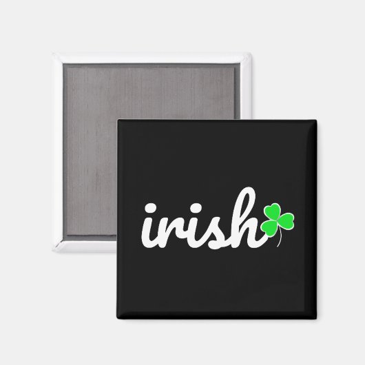Irish St. Patrick's Day Lucky Shamrock Magneet (Voorkant / Achterkant)