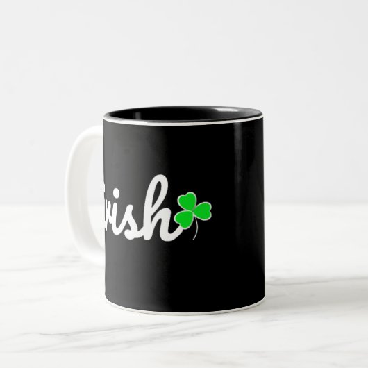 Irish St. Patrick's Day Lucky Shamrock Tweekleurige Koffiemok (Voorkant links)