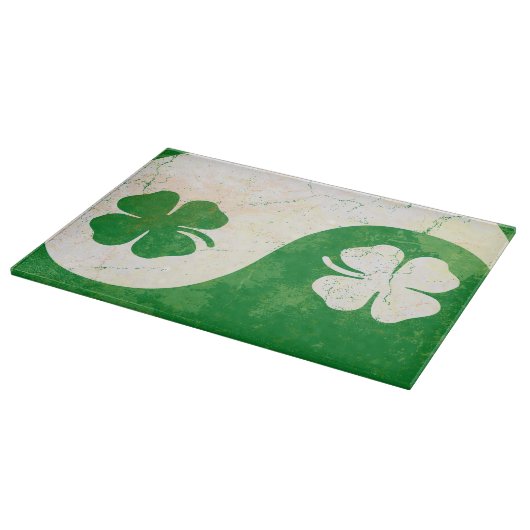 Irish St Patricks Day Shamrock Design Snijplank (Hoek)