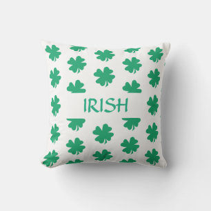 Irish St Patrick's Day Shamrock Leaf Pattern Green Buitenkussen