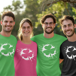 Irish St Patricks Day Shamrock White T-shirt